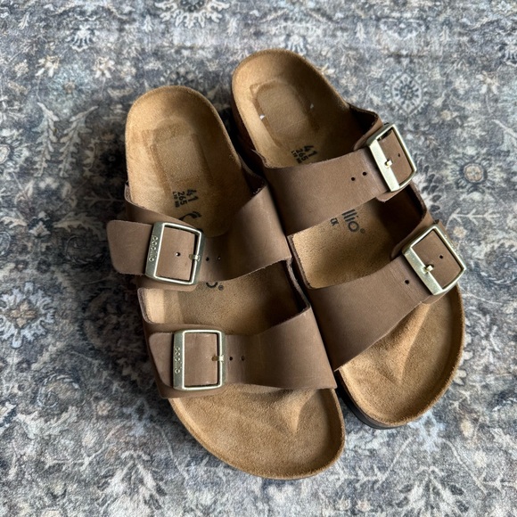 Birkenstock Shoes - Birkenstock Papillio Arizona Suede Nubuck Platform Sandals